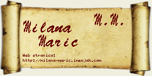 Milana Marić vizit kartica